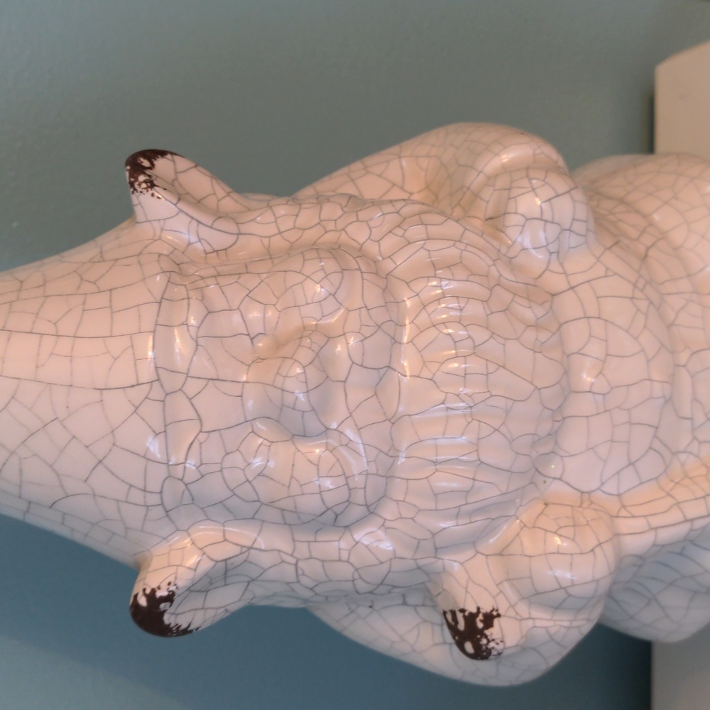 White Crackled Garden Gnome - Picture 2 of 5